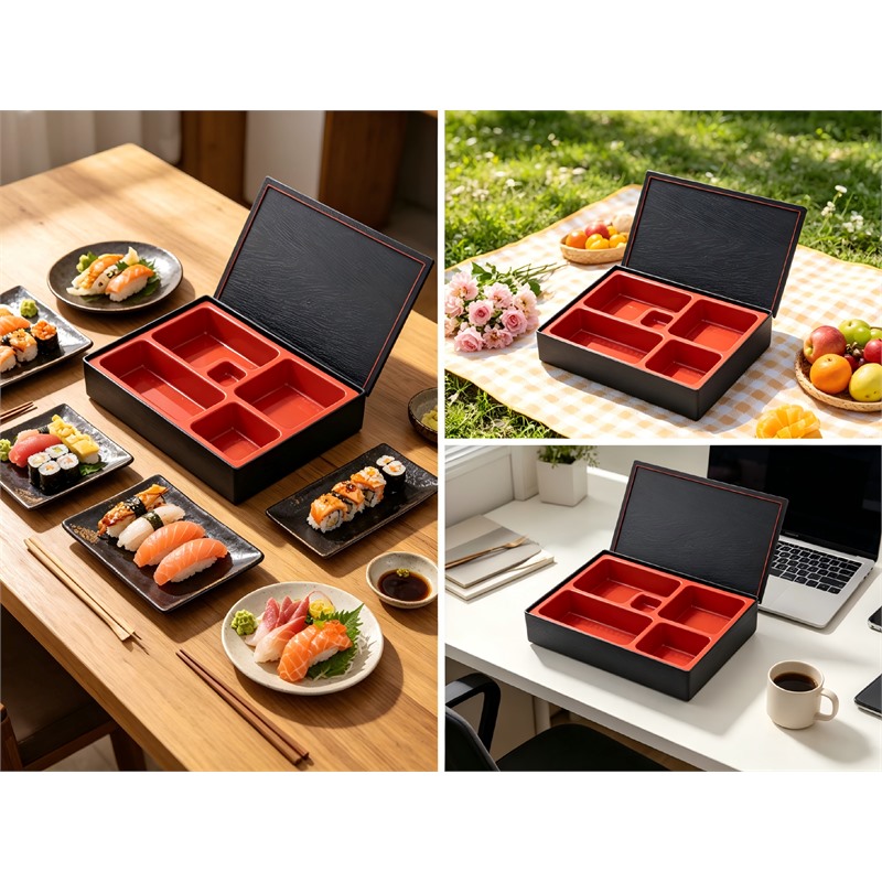 Japanese Style Multi-Section Bento Box