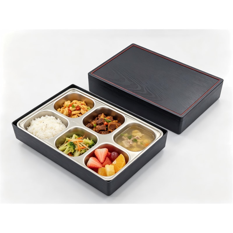Four-Compartment Stainless Steel Bento Box