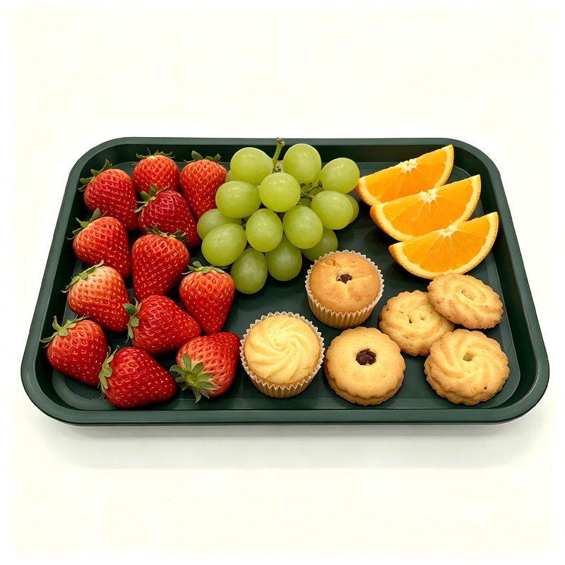 Food Safe Plastic Durable Tray For Lunch Service