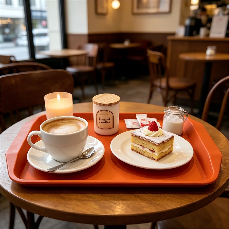 Lightweight Plastic Bakery Display Breakfast Tray