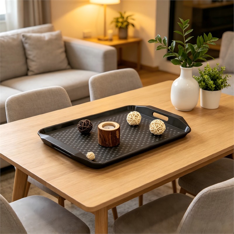 Lightweight Plastic Takeaway Meal Dish Tray