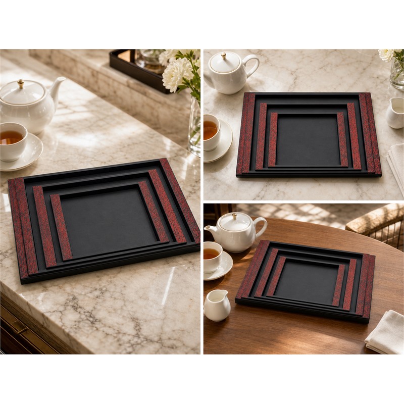 Food Safe Plastic Serving Tray For Bento Meals