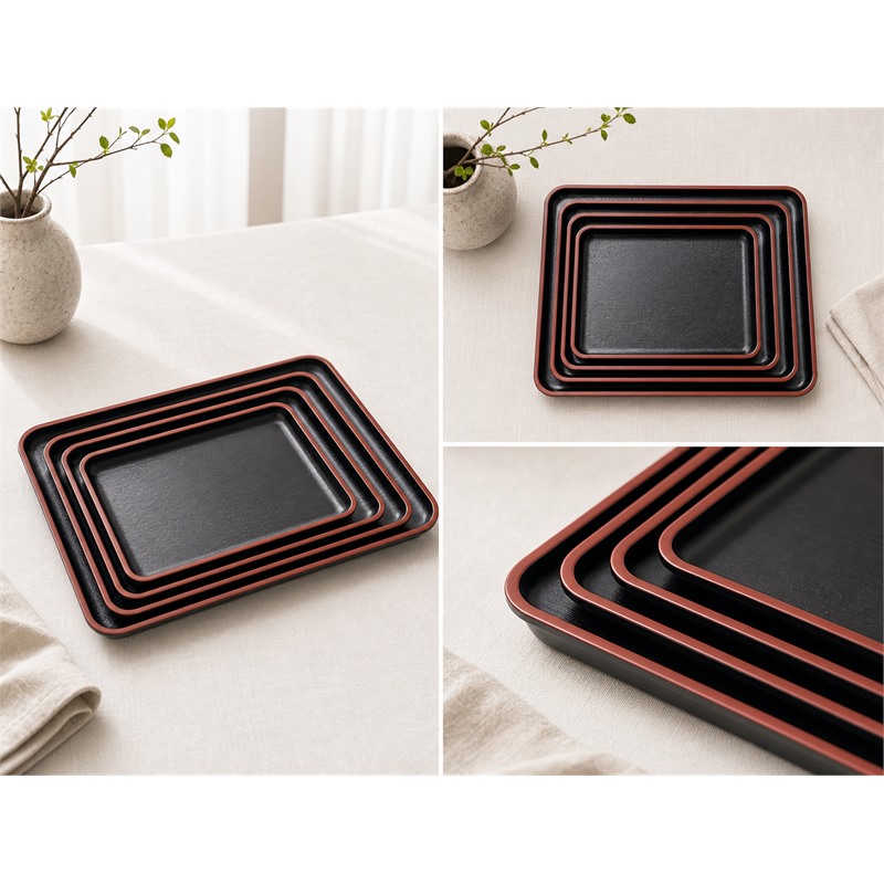 Food Safe Plastic Self Service Cafeteria Compartment Tray