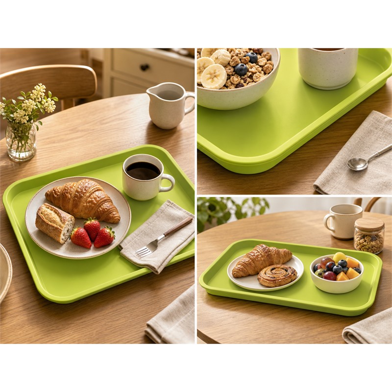 Food Grade Plastic Divided Tray For Lunch Service