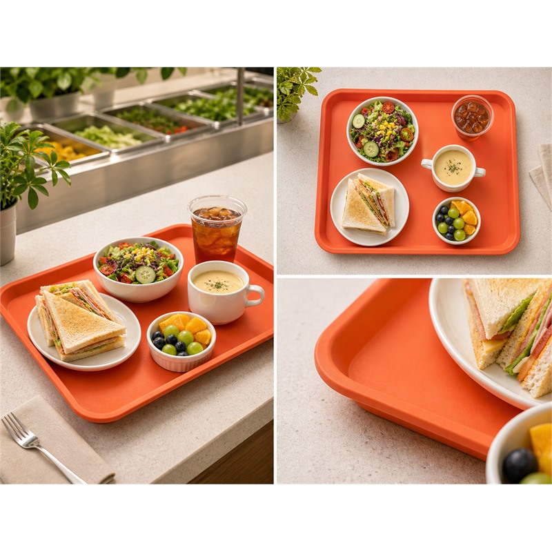 Food Grade Plastic Lunch Tray For Cold Meals