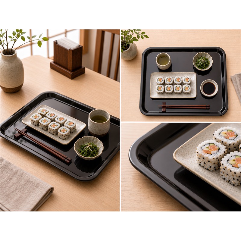 Food Grade Plastic Buffet Service Meal Tray