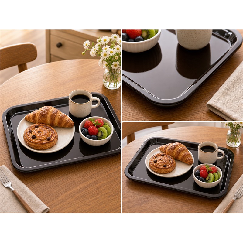 Food Grade Plastic Hotel Breakfast Rice Tray