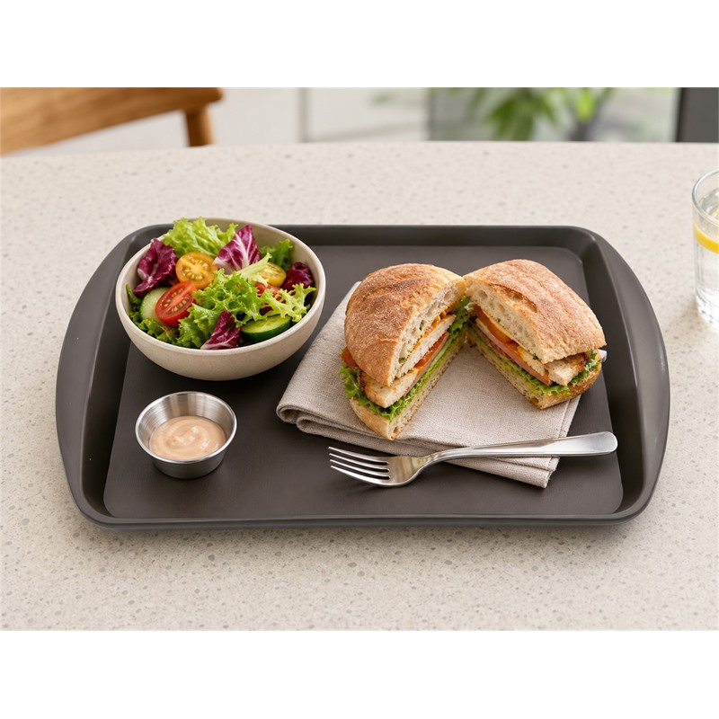 Colored PP Cafeteria Tray For School Lunch