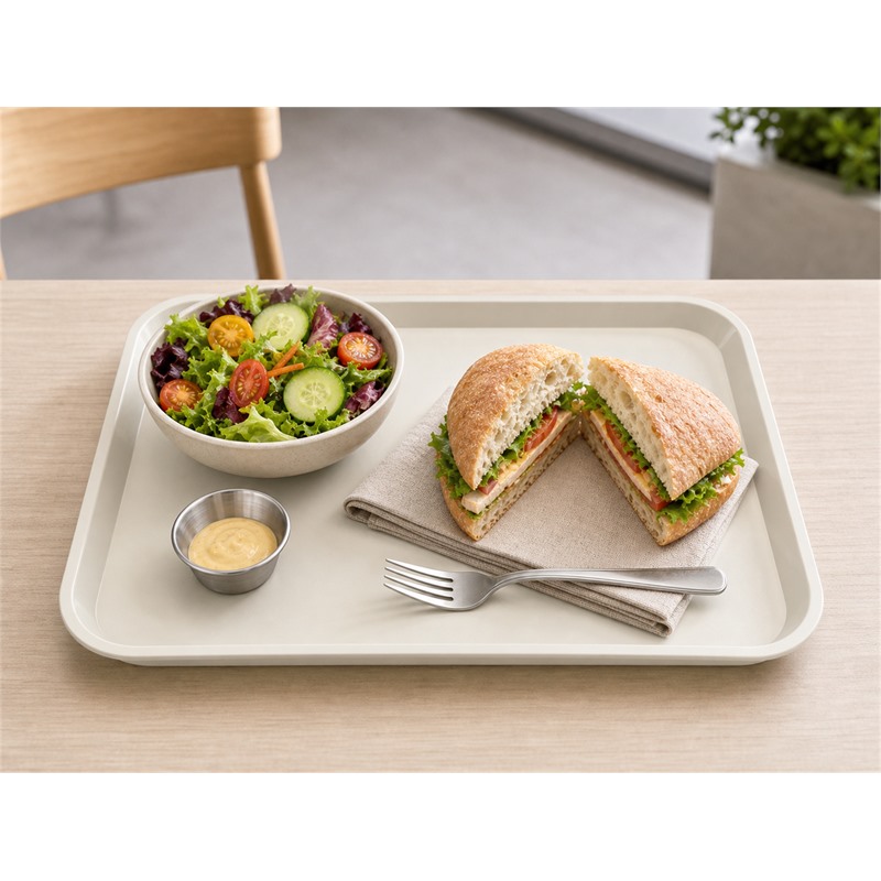 Reusable Polypropylene Round Corner Tray For Prepared Meals