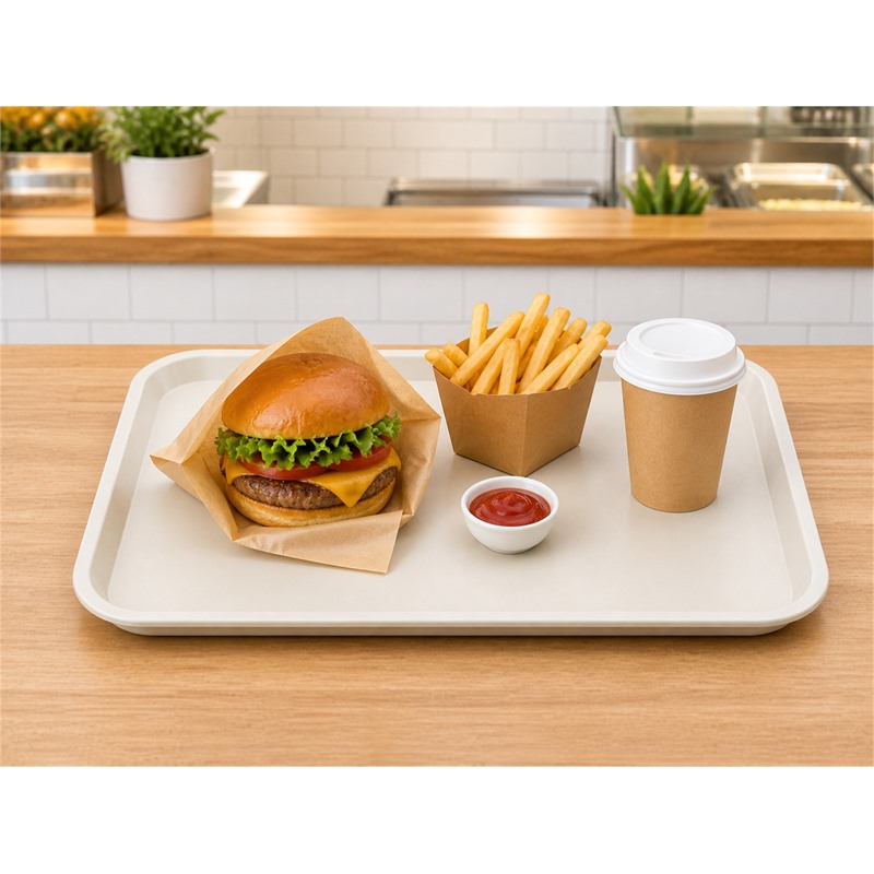 Colored PP Reusable Dining Sectioned Tray