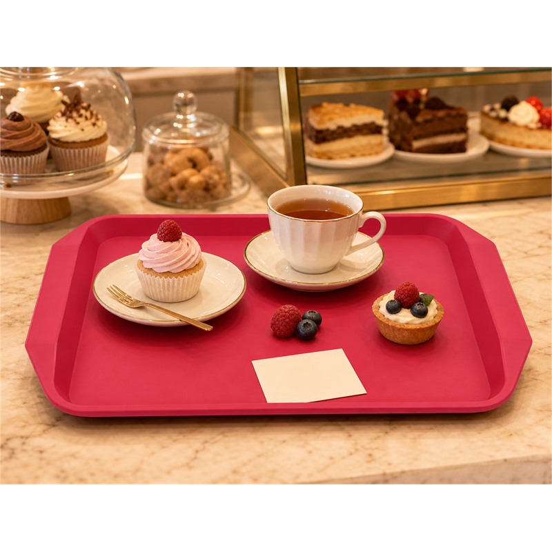 Heat Resistant PP Rectangular Tray For Hospital Dining