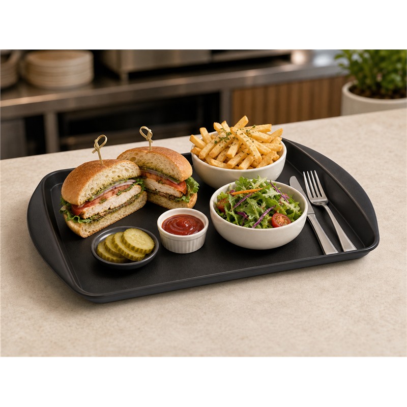 Heat Resistant PP Bento Tray For Canteen Lines