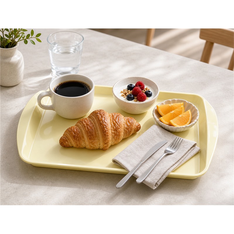 Heat Resistant PP Tea Shop Dining Tray
