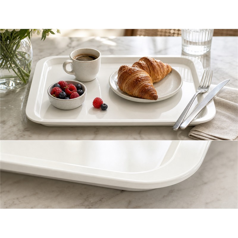 Microwave Safe PP Dish Tray For Lunch Service