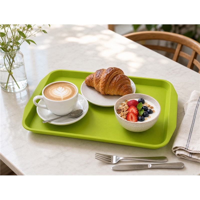 Microwave Safe PP Dessert Service Fast Food Tray