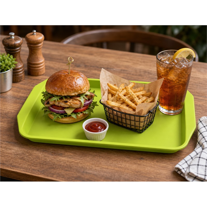 Microwave Safe PP Breakfast Tray For Employee Meals