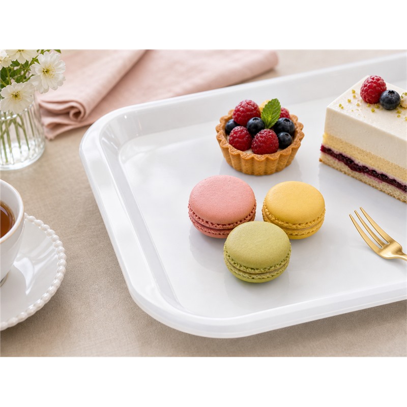 Durable Plastic Dinner Service Dining Tray