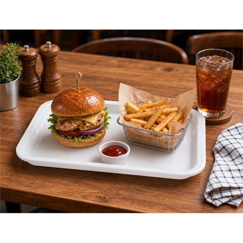 Microwave Safe PP Canteen Lunch Dish Tray