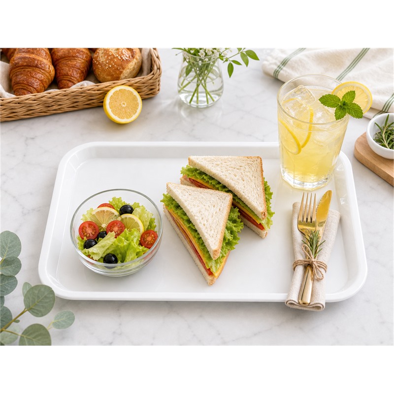 Microwave Safe PP Cold Food Display Cafeteria Tray