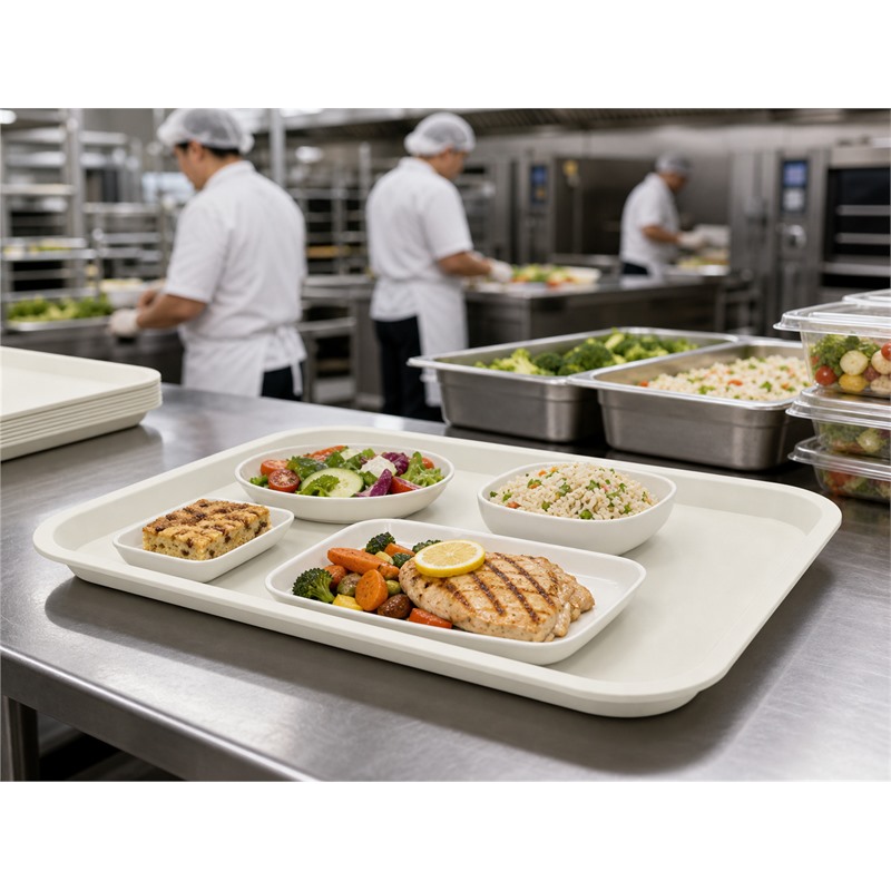 Food Safe PP Lightweight Tray For Reusable Dining