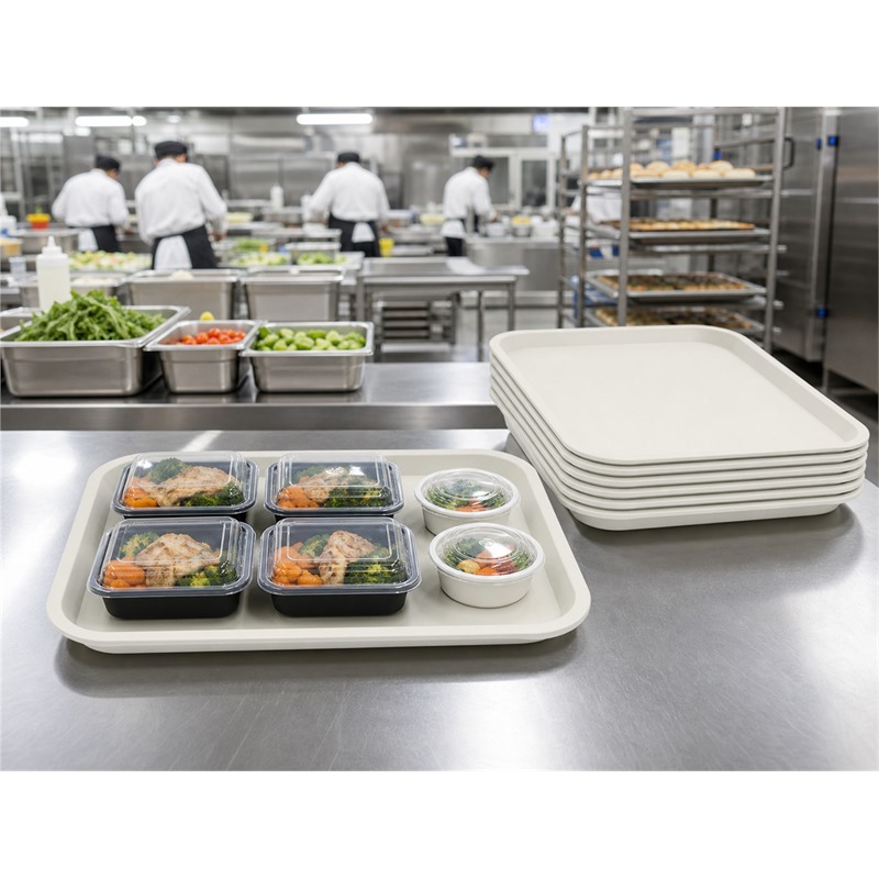 Food Safe PP Durable Tray For Central Kitchens