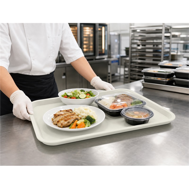 Food Safe PP Textured Tray For Bakery Display