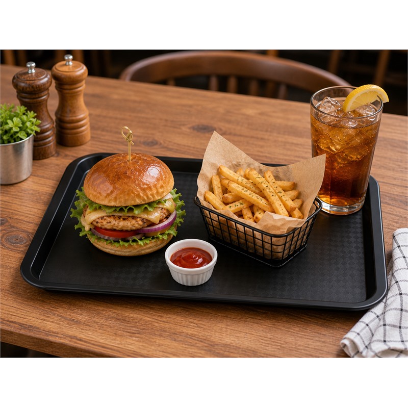 Food Safe PP Serving Tray For Fast Meals