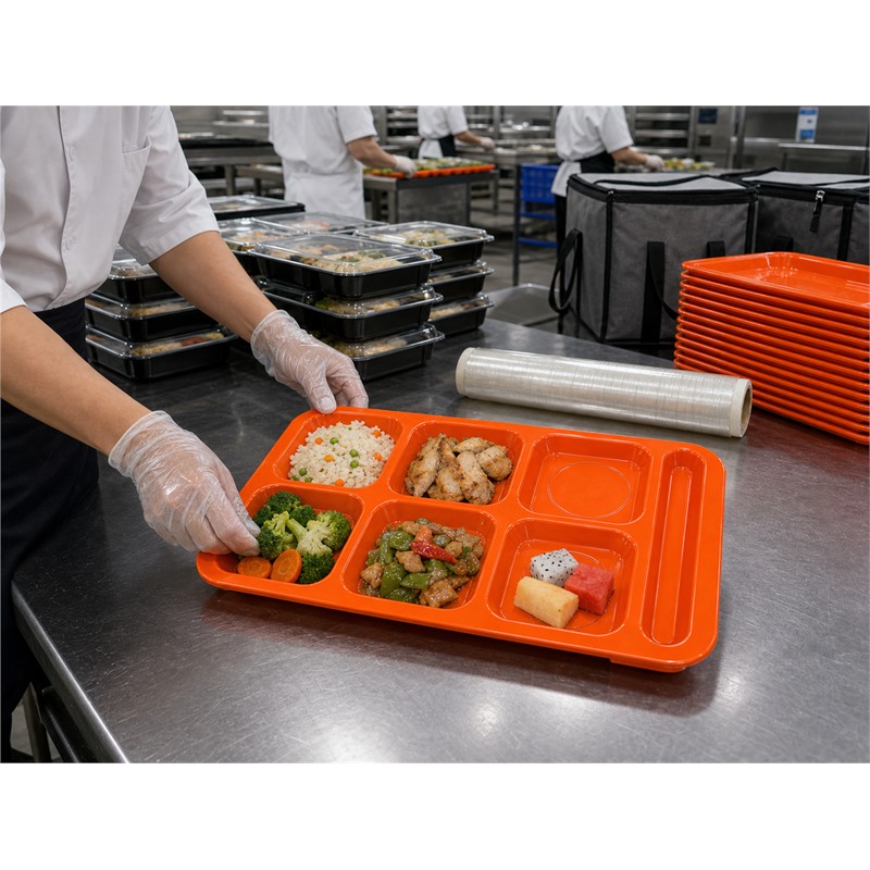 Plastic Cafeteria Food Serving Tray