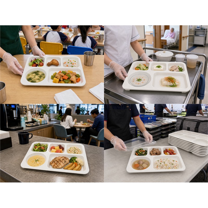 Washable Plastic Meal Serving Tray