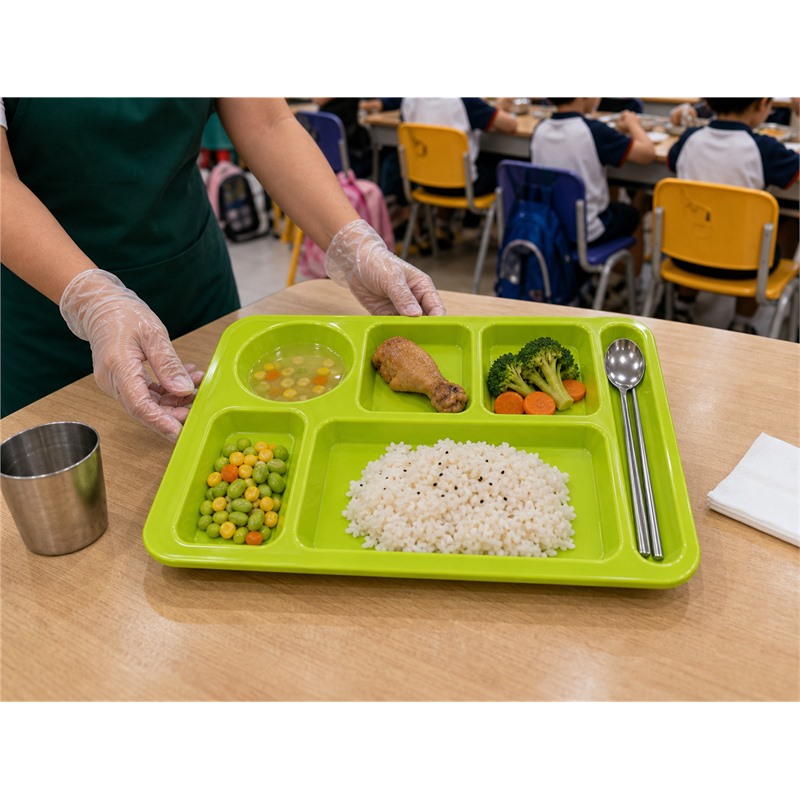 Stackable Plastic Meal Serving Tray