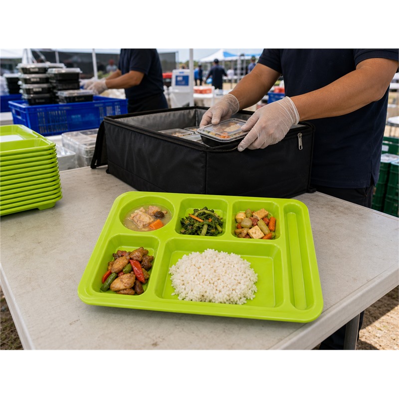 Reusable Stackable PP Meal Tray