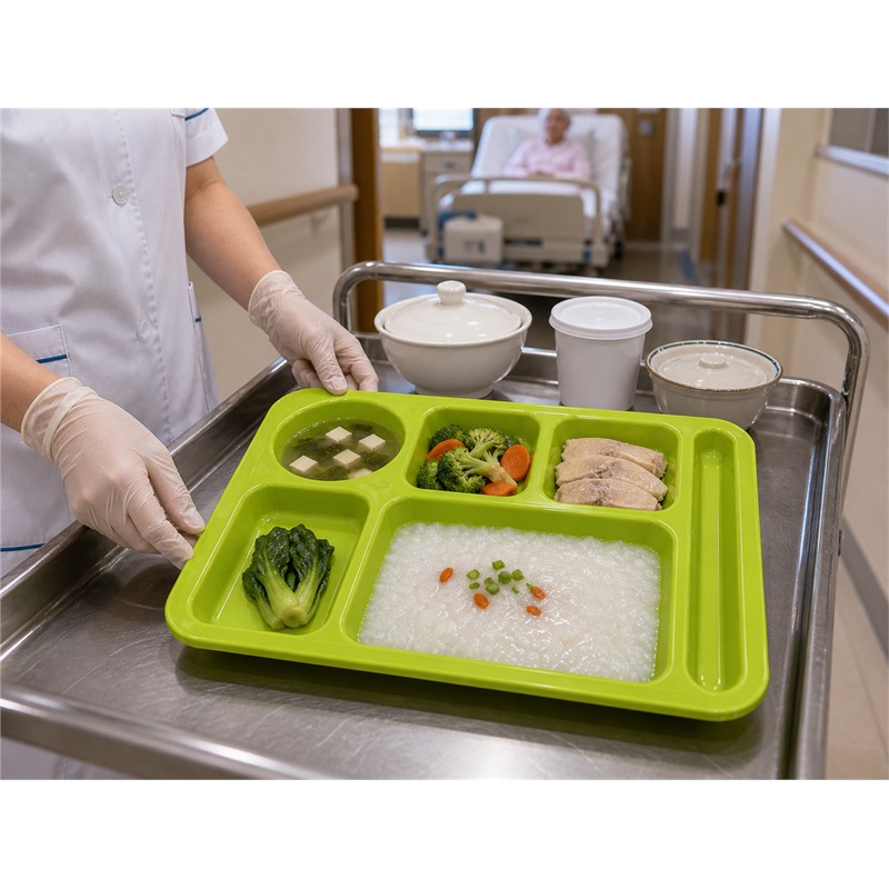 PP Stackable Divided Food Tray