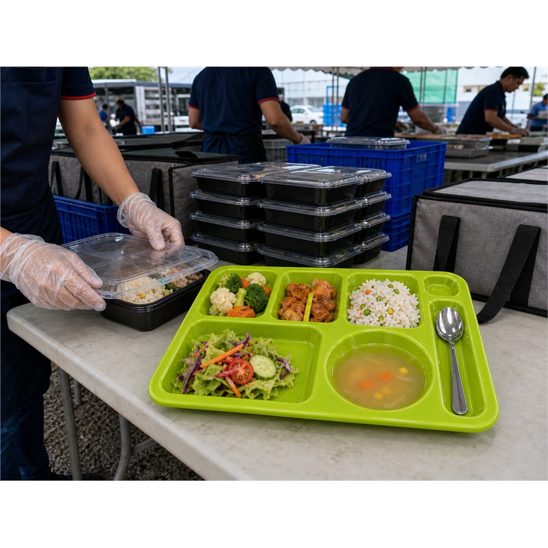 Reusable PP School Lunch Tray