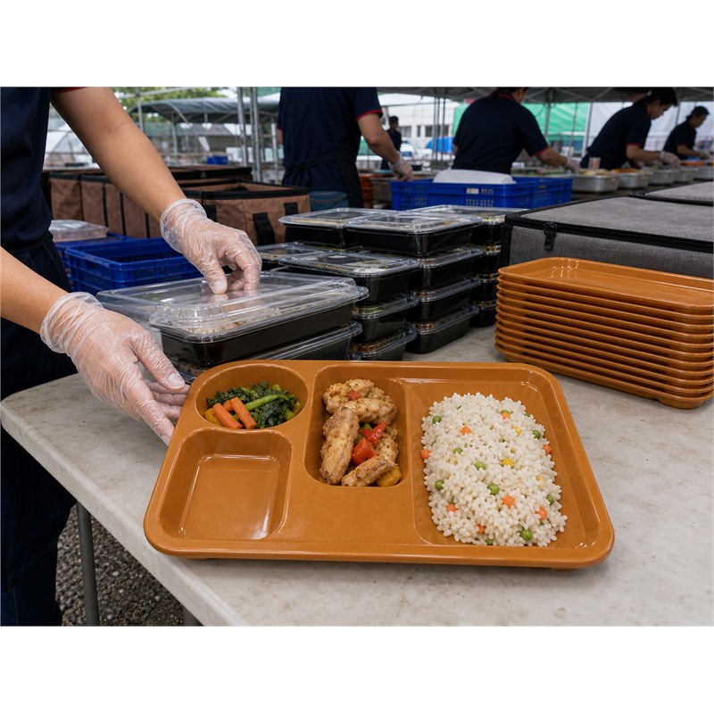 Divided Tray For Central Kitchen