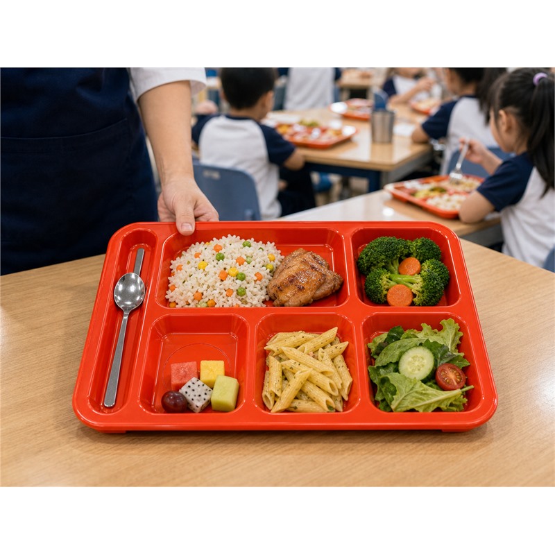 Divided Meal Tray For Institutions