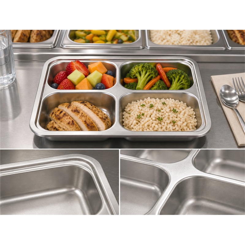 Institutional Stainless Steel Compartment Box
