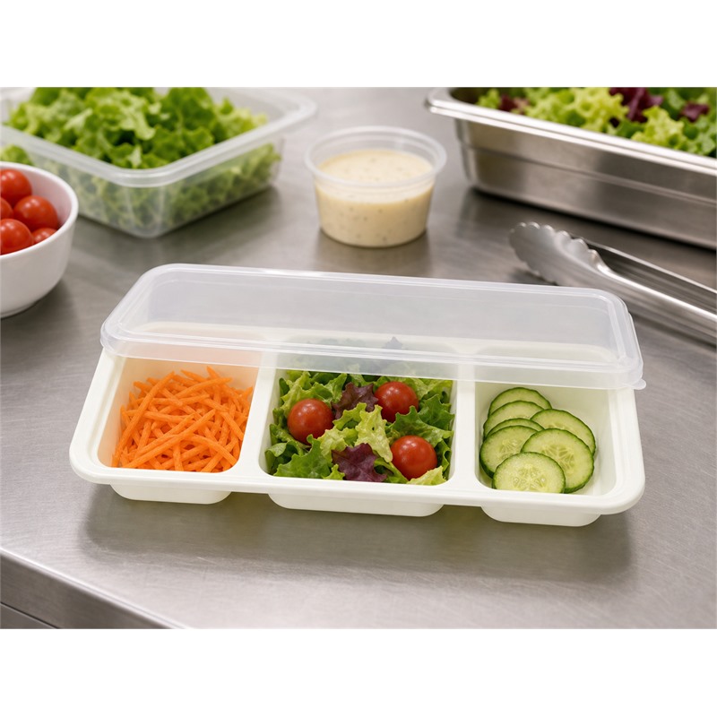 Divided Lunch Box With Secure Lid