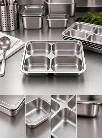 Stainless Steel Lunch Box& Plate