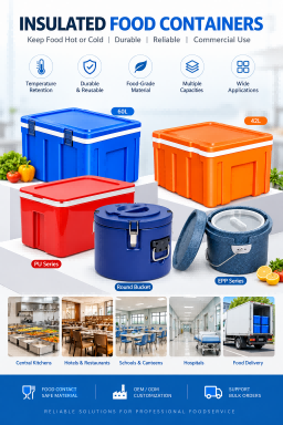 Commercial Insulated Food Boxes and Buckets from Pacific Plastic